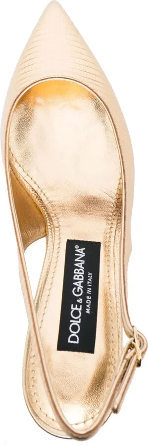 70mm Slingback Leather Pumps - Image 4