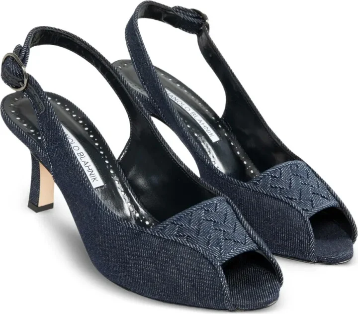 70mm Slingback Peep-Toe Pumps - Image 2