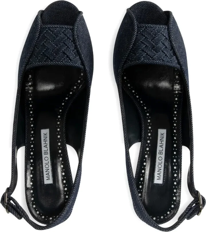 70mm Slingback Peep-Toe Pumps - Image 3