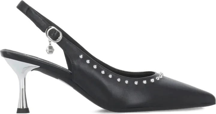 70mm Slingback Studded Pumps