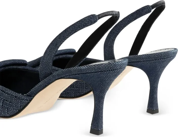 70mm Slingback Woven Pumps - Image 4