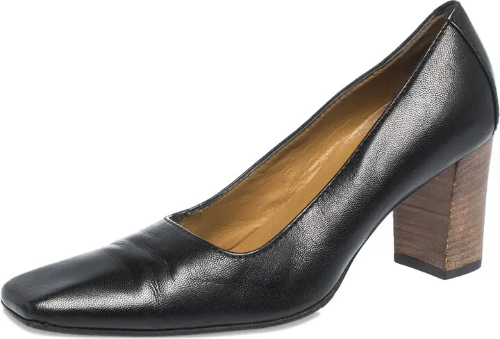 70mm Square-Toe Block-Heel Pumps - Image 2