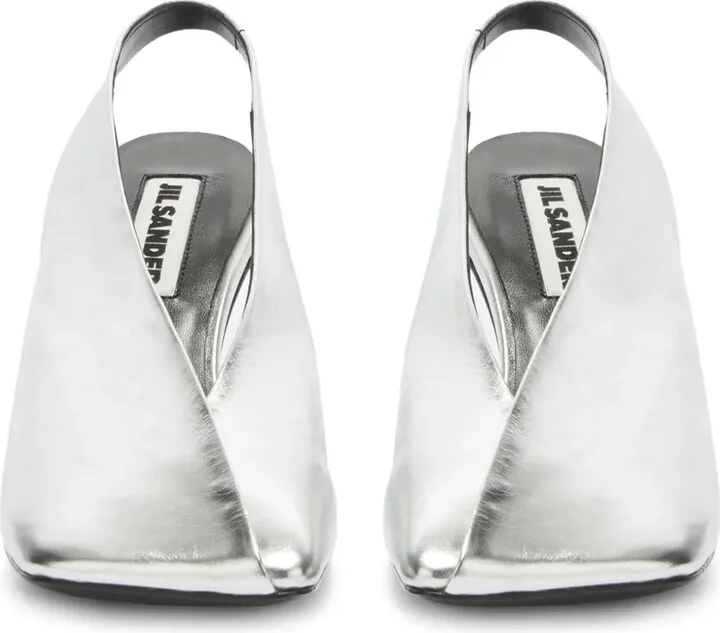 70mm Square-Toe Leather Pumps - Image 4