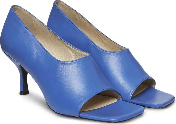 70mm Square-Toe Leather Pumps - Image 2