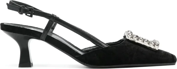 70mm Stefi leather pumps