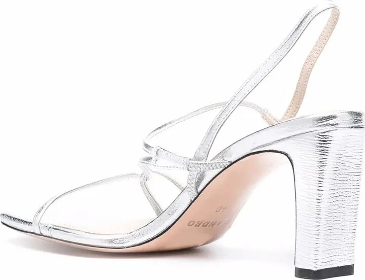 70mm Strappy Leather Sandals - Image 3