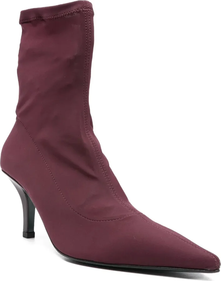 70mm Stretch Heeled Ankle Boots - Image 2
