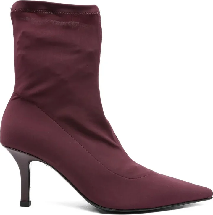 70mm Stretch Heeled Ankle Boots
