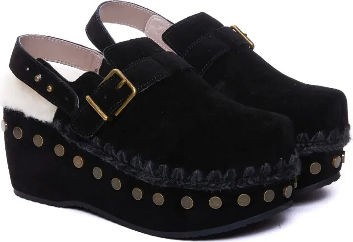 70mm Stud-Embellished Platform Pumps - Image 2