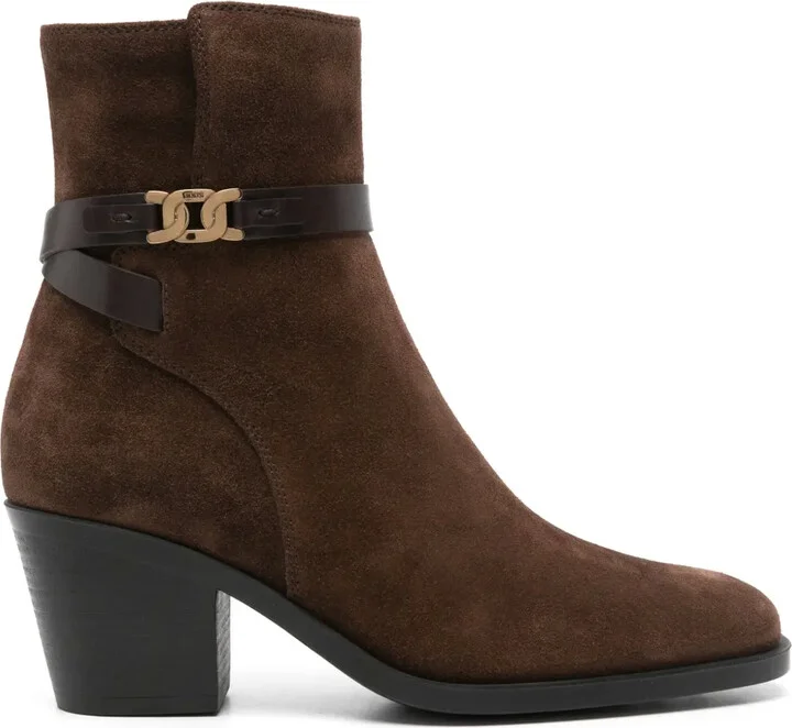 70mm Suede Ankle Boots
