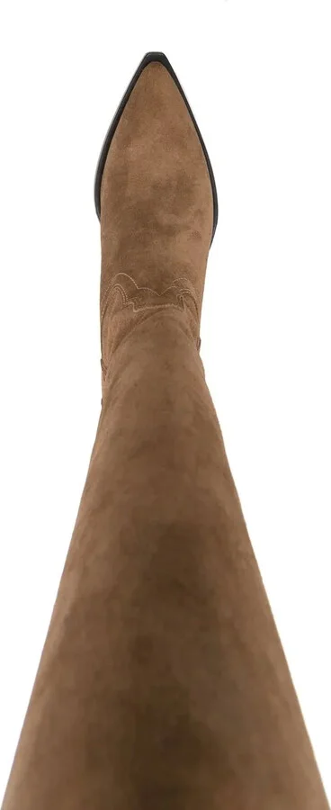 70mm Suede Boots - Image 4