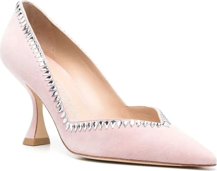 70mm Suede Crystal-Embellished Pumps - Image 2