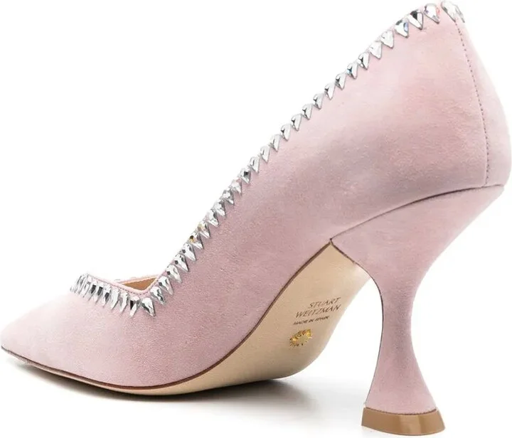 70mm Suede Crystal-Embellished Pumps - Image 3