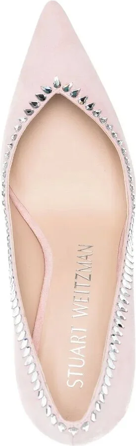 70mm Suede Crystal-Embellished Pumps - Image 4