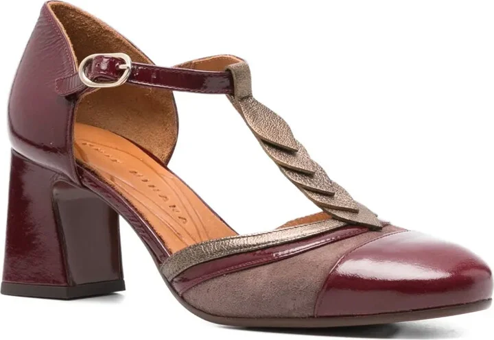 70mm T-Bar Block-Heel Pumps - Image 2