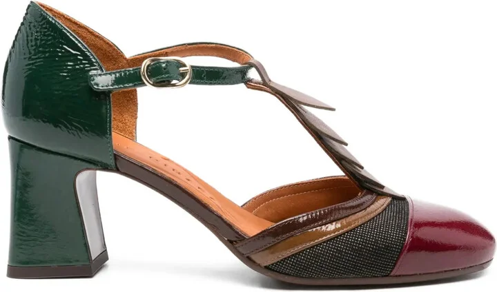 70mm T-Bar Block-Heel Pumps