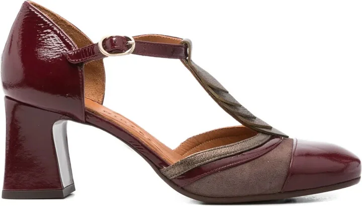70mm T-Bar Block-Heel Pumps