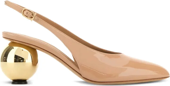 70mm Tessie sphere-heel slingback pumps
