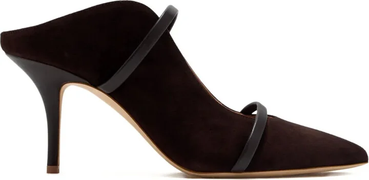 70mm Two-Strap Pointed-Toe Mules