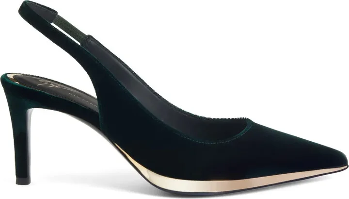 70mm Virgyn slingback pointed pumps