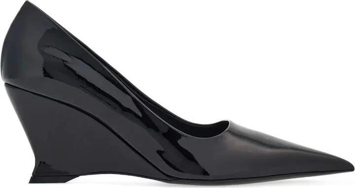 70mm Wedge-Heel Leather Pumps