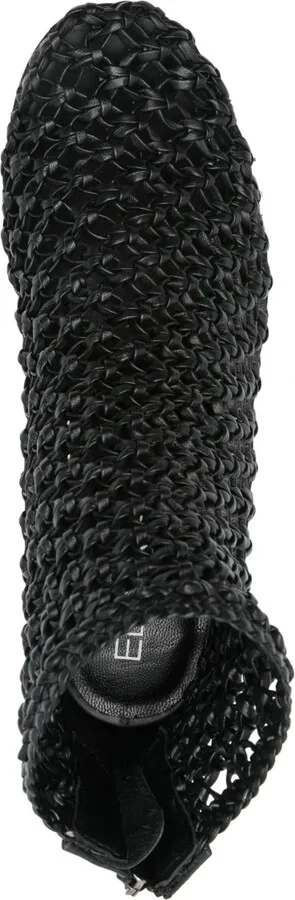 70mm Woven Leather Boots - Image 4