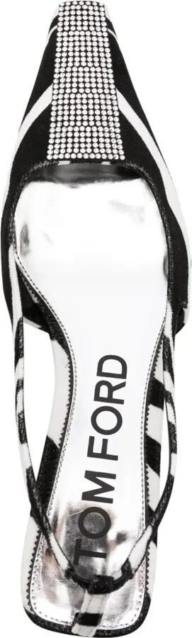 70mm Zebra-Print Slingback Pumps - Image 4