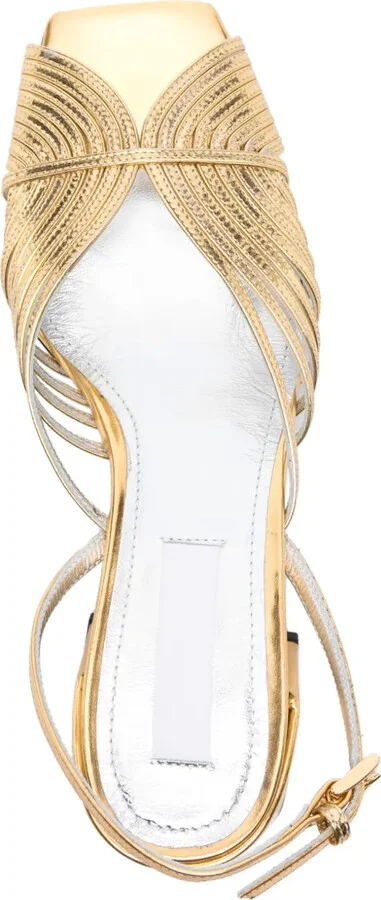 70's 55mm Slingback Leather Sandals - Image 4