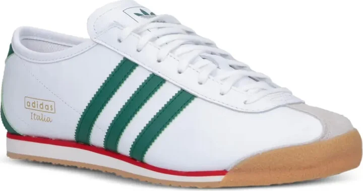 70s Italian Three-Stripe Leather Trainers - Image 2