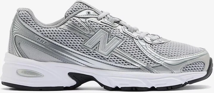 740 Low-Top Sneakers in Black with Silver Metallic