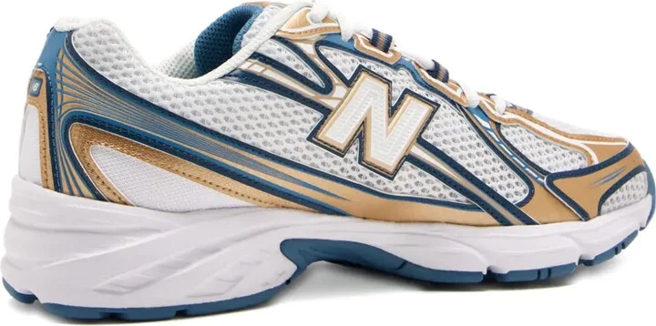 740 Mesh-Panel Metallic-Detail Sneakers - Image 2