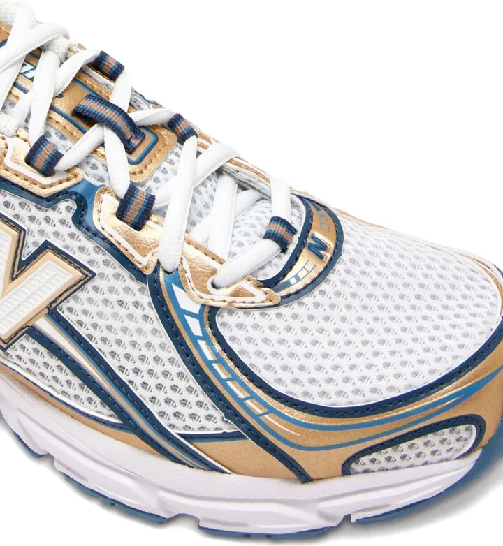 740 Mesh-Panel Metallic-Detail Sneakers - Image 4