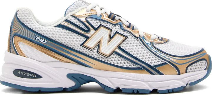 740 Mesh-Panel Metallic-Detail Sneakers