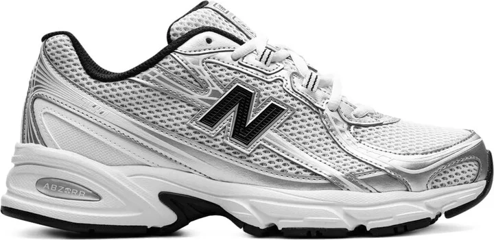 740 "White Silver/Metallic Black" sneakers