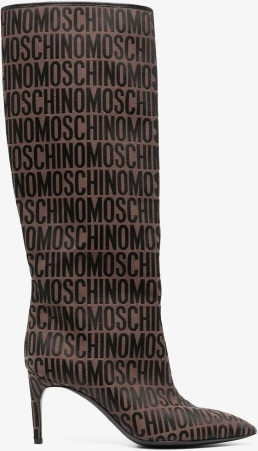 75 All-Over Logo Knee-High Boots