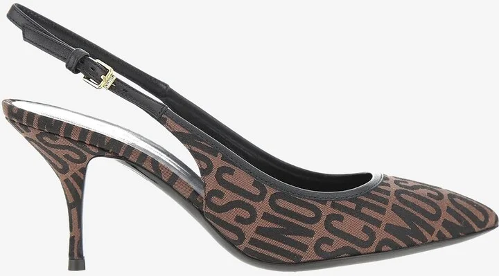 75 All-Over Logo Slingback Pumps
