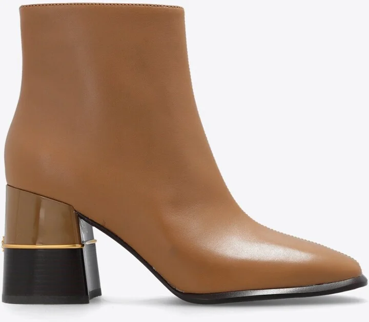 75 Calf Leather Ankle Boots