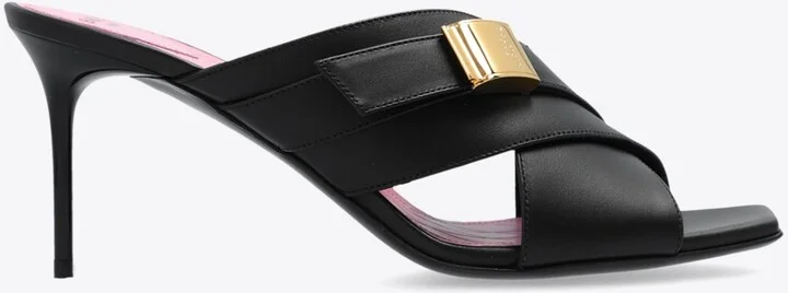 75 Crossover Leather Mules