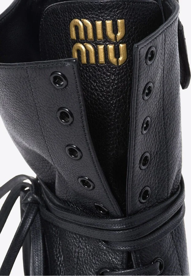 75 Lace-Up Leather Ankle Boots - Image 3