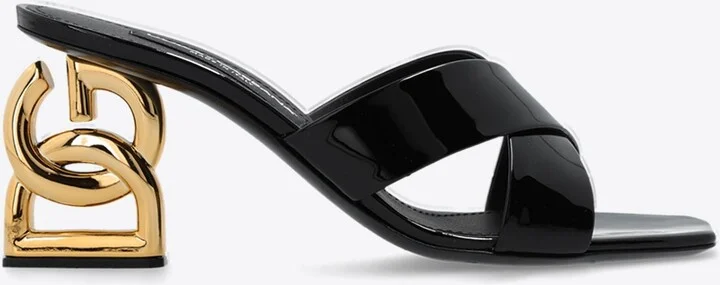 75 Patent Leather DG Heel Mules
