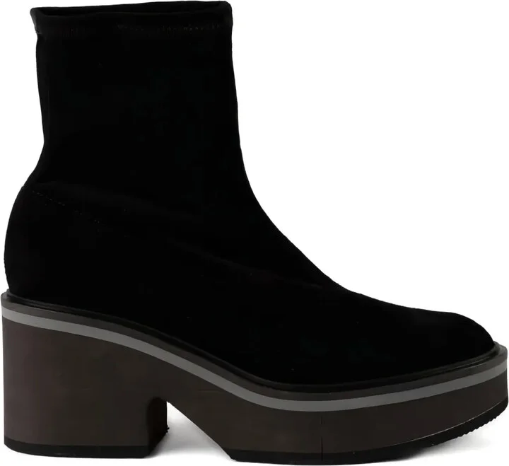 75mm Albane round-toe platform boots