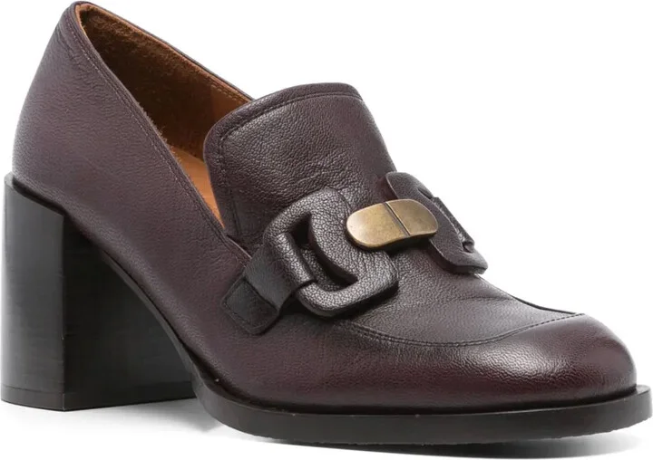 75mm Block-Heel Leather Mules - Image 2
