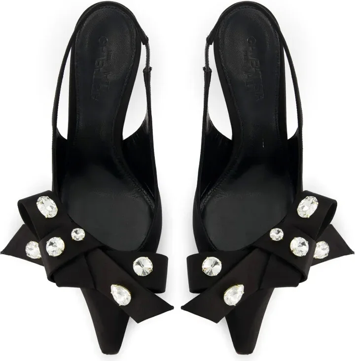 75mm Bow-Detailing Slingback Pumps - Image 3