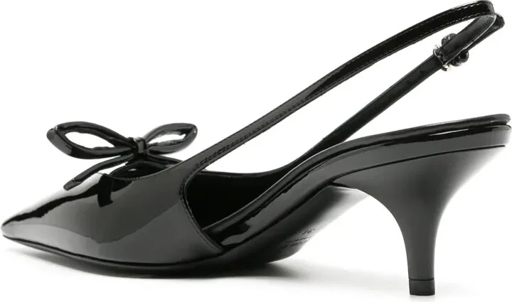 75mm Bow-Embellished Sligback Pumps - Image 3
