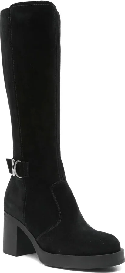 75mm Buckle-Detail Block-Heel Boots - Image 2