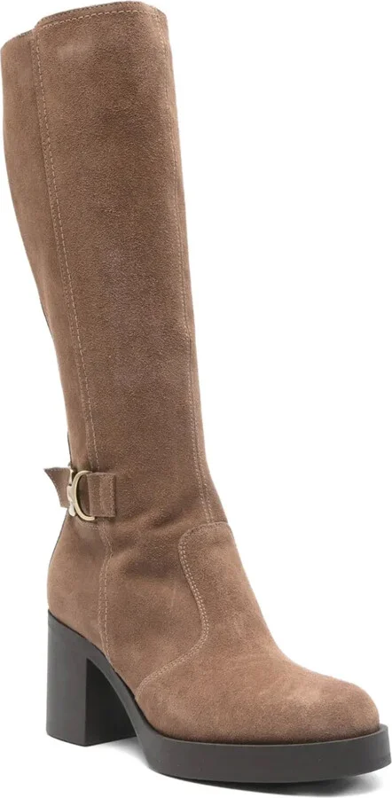 75mm Buckle-Detail Calf-Leather Boots - Image 2