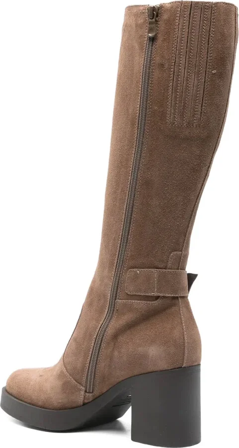 75mm Buckle-Detail Calf-Leather Boots - Image 3