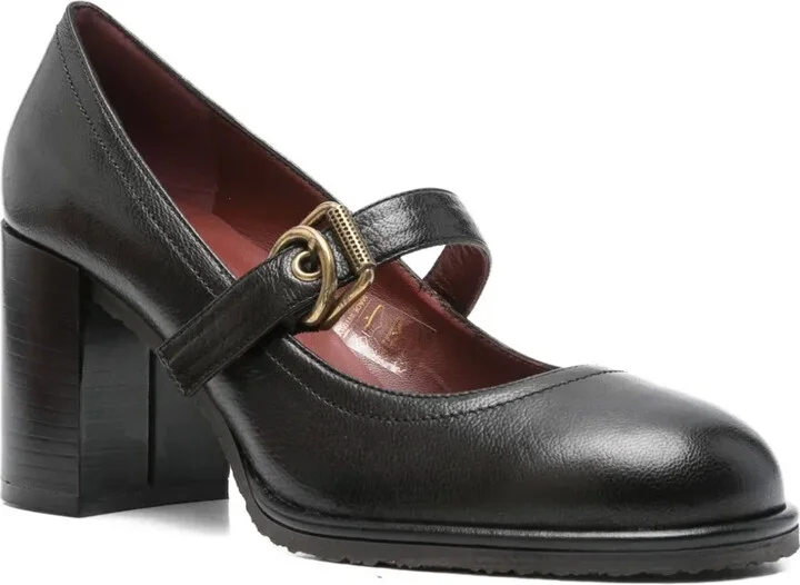 75mm Buckle-Strap Block-Heel Pumps - Image 2