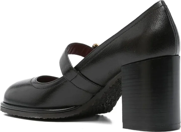 75mm Buckle-Strap Block-Heel Pumps - Image 3