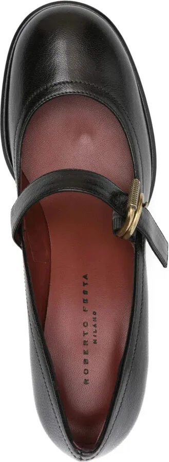 75mm Buckle-Strap Block-Heel Pumps - Image 4